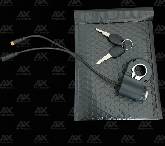 E-bike accessories with AX Performance background