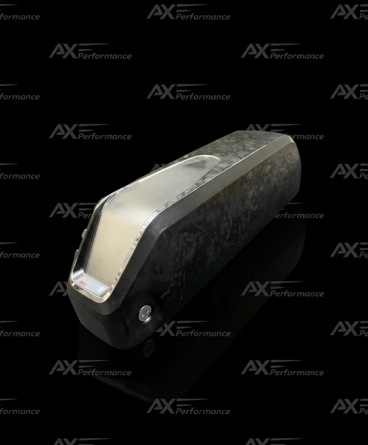E-bike battery with AX Performance background