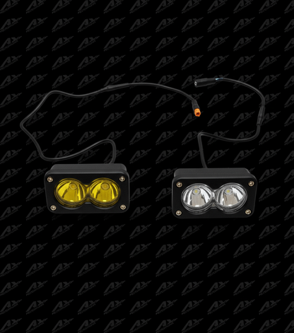 E-bike lights with AX Performance background